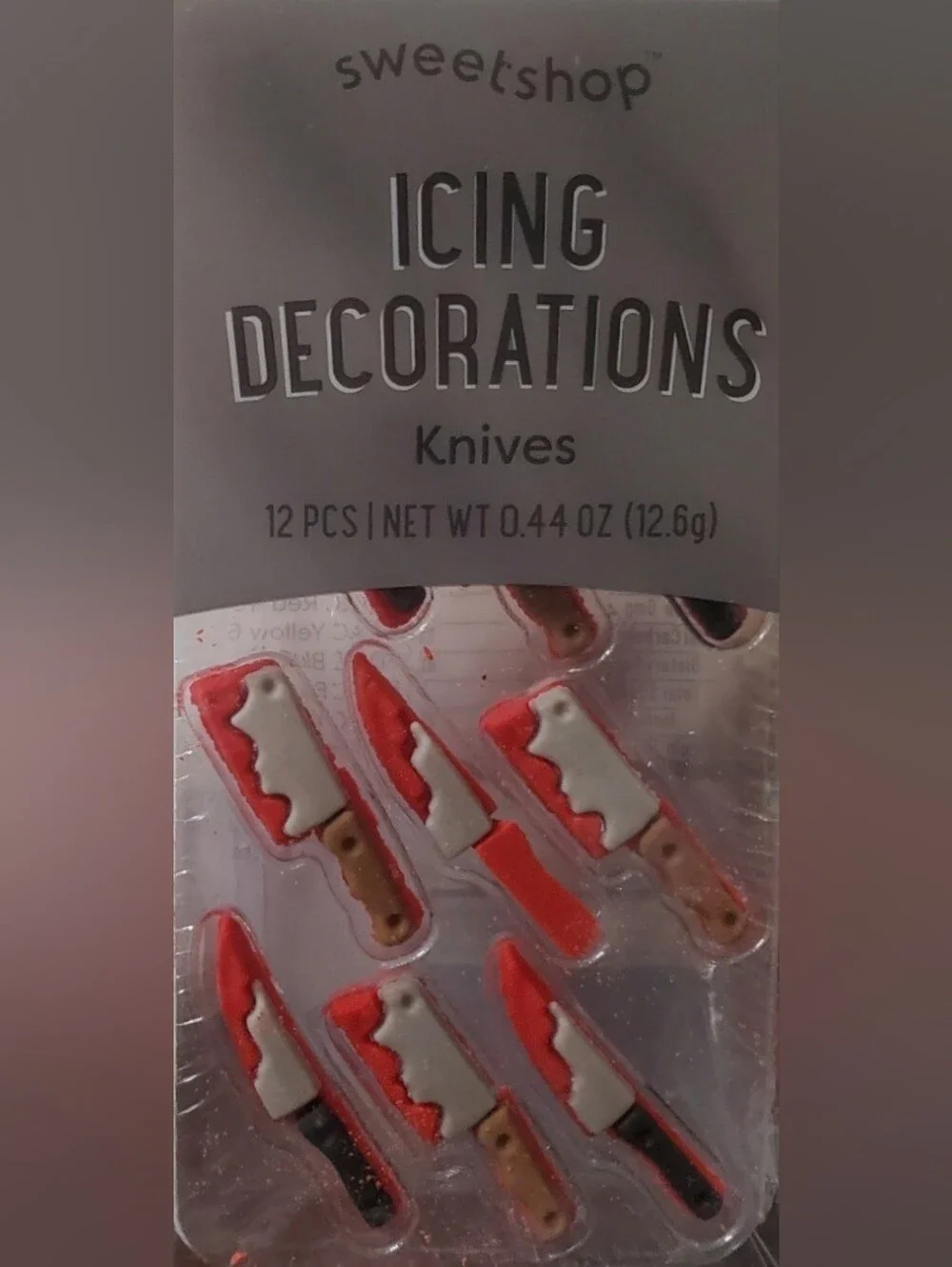 HALLOWEEN 4 Pk. 48 pieces Icing Decorations Bloody Knives